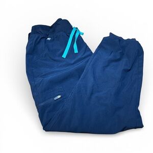 Figs double lined joggers scrub pants size M/P in navy blue